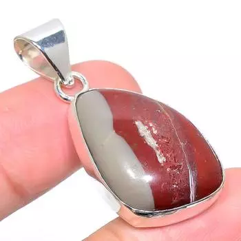 Подарочный кулон из стерлингового серебра 925 пробы с натуральным драгоценным камнем Норина Яшма 1,62 дюйма F8W74