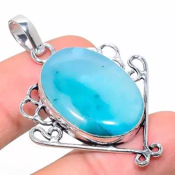 Подарочный кулон из стерлингового серебра 925 пробы с натуральным дендритным опалом 2,01 дюйма J4y40