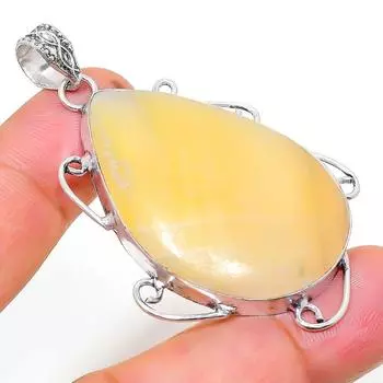 Подарочный кулон из стерлингового серебра 925 пробы с натуральным септерианским камнем 2,36 дюйма O6W78