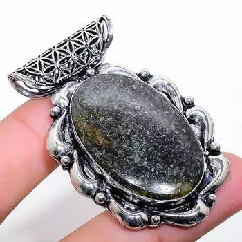 Подарочный кулон из стерлингового серебра 925 пробы, натуральный кварцевый лодолит, 2,25 дюйма e5C15