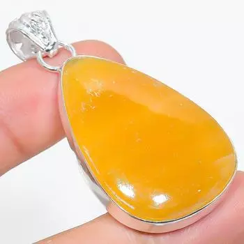 Подарочный кулон из стерлингового серебра 925 пробы с натуральным септарским камнем 2,17 дюйма B1q56