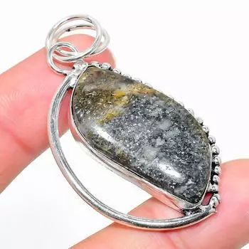 Подарочный кулон из стерлингового серебра 925 пробы, натуральный кварцевый лодолит, 2,17 дюйма f4N39