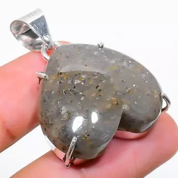 Подарочный кулон из стерлингового серебра 925 пробы, натуральный кварцевый лодолит, 1,58 дюйма v2Q27