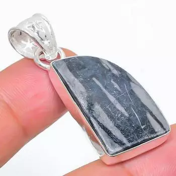 Подарочный кулон из стерлингового серебра 925 пробы с натуральным драгоценным камнем Пикассо Яшма 1,65 дюйма t7j17