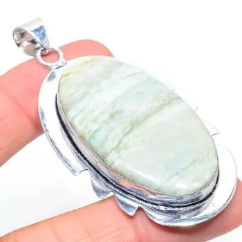 Подарочный кулон из стерлингового серебра 925 пробы с натуральным императорским агатом 2,88 дюйма L6U24