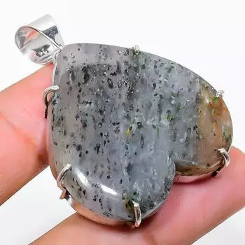 Подарочный кулон из стерлингового серебра 925 пробы, натуральный кварцевый лодолит, 1,81 дюйма, E1b44