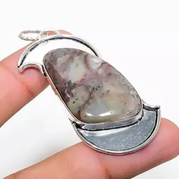 Подарочный кулон из стерлингового серебра 925 пробы, натуральный кварцевый лодолит, 2,56 дюйма, n7m00