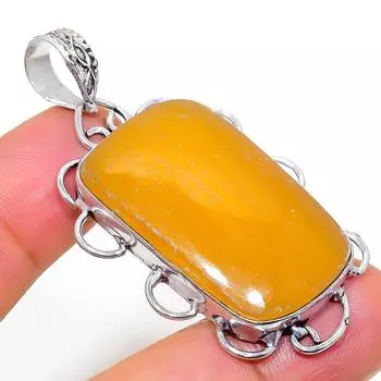 Подарочный кулон из стерлингового серебра 925 пробы с натуральным камнем септериана 2,21 дюйма n1v93