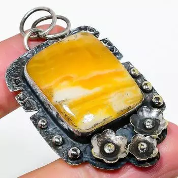 Подарочный кулон из стерлингового серебра 925 пробы с натуральным септерианским камнем 2,36 дюйма r6z55