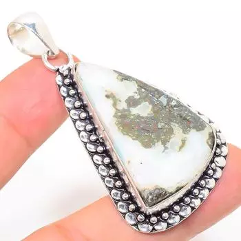 Подарочный кулон из стерлингового серебра 925 пробы с драгоценным камнем Natural Republic Ларимар 2,40 дюйма R2D29