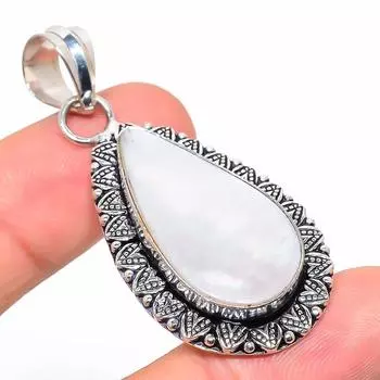 Подарочный кулон из стерлингового серебра 925 пробы с натуральным перламутром 2,17 дюйма j0W08
