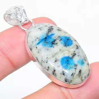 Подарочный кулон из стерлингового серебра 925 пробы с натуральным синим азуритом K2 1,81 дюйма k9v88