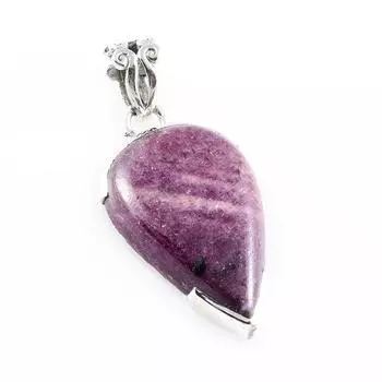 Подарочный кулон Ruby In Zoisite ручной работы из стерлингового серебра 925 пробы, созданный в лаборатории, 1,6 дюйма, O9P96
