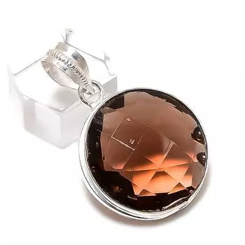 Подарочный кулон ручной работы из стерлингового серебра 925 пробы с натуральным морганитом 1,62 дюйма v7T13