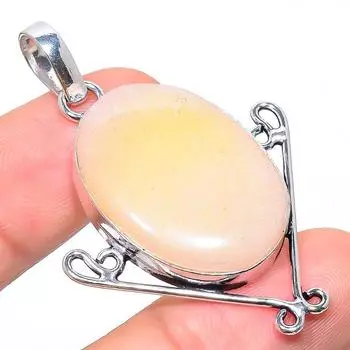 Подарочный кулон ручной работы из стерлингового серебра 925 пробы с натуральным ониксом 2,09 дюйма E4I15