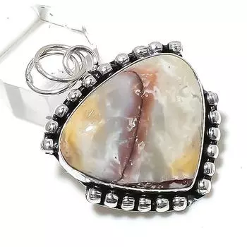 Подарочный кулон ручной работы из стерлингового серебра 925 пробы с натуральным драгоценным камнем дикой лошади 1,85 дюйма i0p66