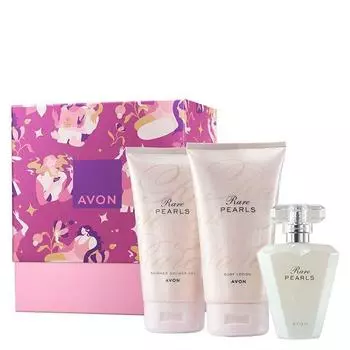 Подарочный набор Avon Rare Pearls в коробке с водным лосьоном-гелем