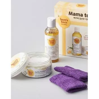Подарочный набор Burt s Bee Maternity: крем от растяжек + масло для тела + детское средство + дополнительная сумка для покупок