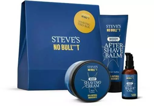 Подарочный набор для бритья Steve s No Bull***t Shaving Trio TU прозрачный