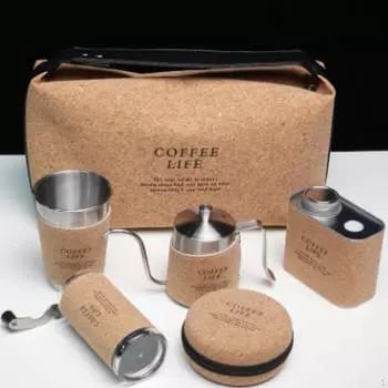 Подарочный набор для приготовления кофе вручную, классическая ручная кофеварка для кемпинга