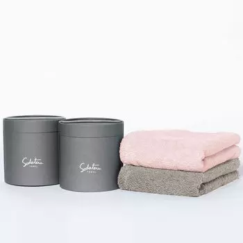 Подарочный набор из 2 полотенец для ванной Nurture Towel цвета Grey x Feel (Лунный Лотос)