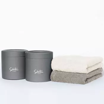 Подарочный набор из 2 полотенец для ванной Nurture Towel цвета Grey x Feel (Лунный туман)