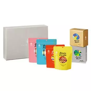 Подарочный набор из 6 штук в подарочной коробке Department Store x Grand Calbee Limited, картофельные чипсы класса люкс Calbee, со вкусом водорослей, жареные на гриле, с чесночной солью