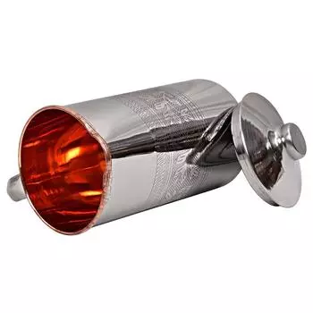 Подарочный набор из стали и меди с рельефным дизайном, 1 кувшин и 6 стаканов в черной подарочной коробке