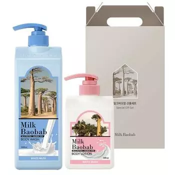 Подарочный набор Milk Baobab Body 2 вида с ароматом белого мускуса, 1 комплект, набор популярной корейской косметики