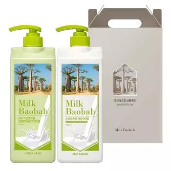 Подарочный набор Milk Baobab Hair 2 вида с ароматом Lime & Bajil, 1 комплект, набор популярной корейской косметики