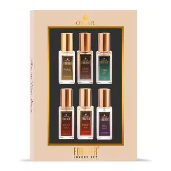 Подарочный набор парфюмерии Oscar Forever Luxury для мужчин | Сильный стойкий аромат | (Упаковка из 6 шт.) 20 мл каждый | Парфюмерная вода | Эдп для мужчин