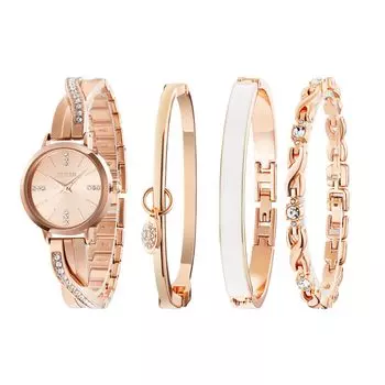 Подарочный набор Подарочные женские часы и браслет Подарочная упаковка [TIME100]