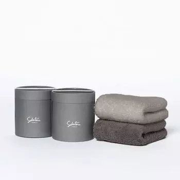 Подарочный набор полотенец для лица Nurture Towel из 2 шт., цвета Grey x Feel (Лунный уголь)