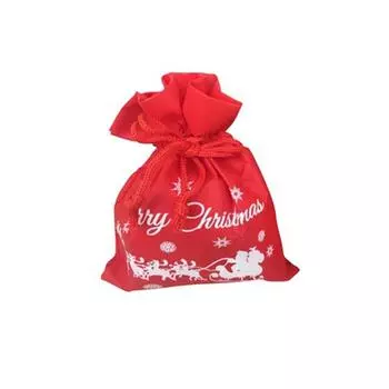 Подарочный пакет для кануна Рождества с завязкой, портативный сувенир для вечеринки, нетканые сумки, сумка для хранения фруктов, конфет, шоколада, уличная упаковка