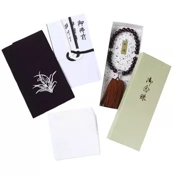 Подарочный пакет для мужчин, черного цвета, с надписью «Удачи», для официальных похорон, четки Фукуса (Множество) hk_b_022