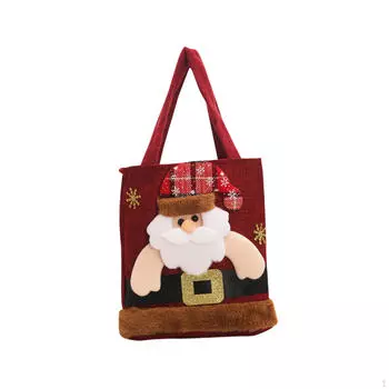 Подарочный пакет для рождественской куклы, украшение для вечеринки, сумка-тоут на Рождество, день рождения, Santa Claus