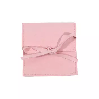 Подарочный пакет для ювелирных изделий из микрофибры, мешочек для ювелирных изделий, конверт с лентой, органайзер, сумка для колец, сережек, ожерелий розовый