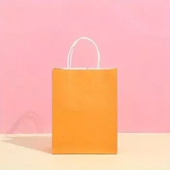 Подарочный пакет из крафт-бумаги с ручками на Хэллоуин Подарочный пакет из крафт-бумаги с ручками