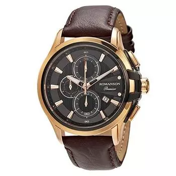 Подарочный пакет мужских кожаных часов Romanson RWPBHM7A3234CTBK0