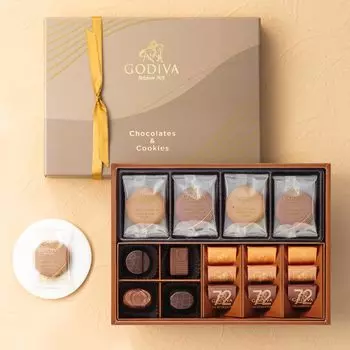 Подарочный возврат шоколадных конфет Godiva Chocolate Cookie Assortment (ГОДИВА) & (13 шоколадок/8 печений)