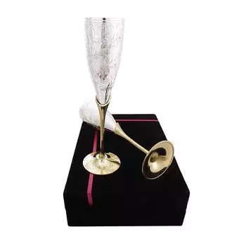 ПОДАРОК Бокал для вина из нейзильбера (Бокал для вина серебряный)