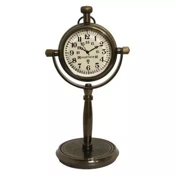 Подарок, бронзовые настольные часы, антикварные настольные часы, индивидуальный подарок мужу, парню или любимому человеку, латунные настольные часы S коричневый