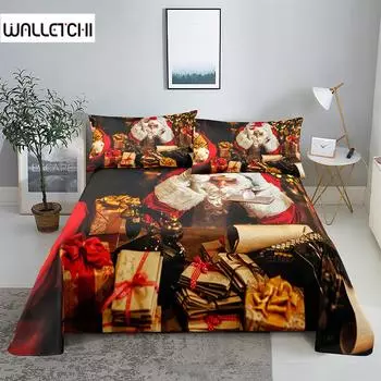 Подарок дедушке 0.9/1.2/1.5/1.8/2.0m Цифровая печать полиэстер простыня с наволочкой комплект постельного белья с принтом 150X230cm(2Pcs)