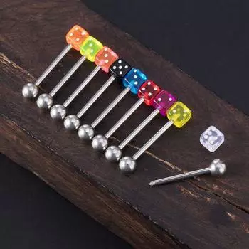 Подарок девушке из нержавеющей стали пирсинг ювелирные изделия язык пирсинг кольцо для женщин язык ноготь красный