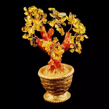 Подарок для домашнего кабинета, счастливые украшения, фэн-шуй, богатство, удача, бонсай Yellow