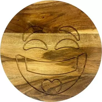 Подарок для нее, разделочные доски из акации для кухни, деревянная разделочная доска для нарезки колбасных изделий, идеально подходит для нарезки мяса, фруктов, сыра 12,5 x12,5 Large коричневый