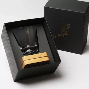 Подарок Фудзи Фудзи на дне блестит, скалы Фудзи деревянная подставка [Гора. Glass_Premium Box] Mt. Монтана. стекло/с чистый