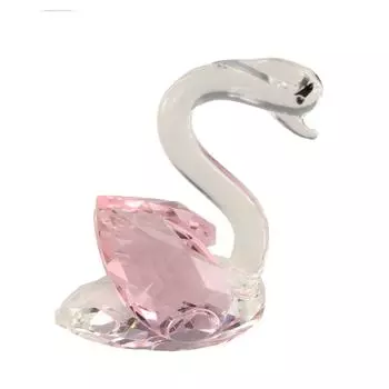 Подарок Хрустальный лебедь Поделки Статуя лебедя Свадебная вечеринка Подарки Маленький лебедь Украшение для рабочего стола фиолетовый