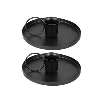 Подарок из 2 предметов, потрясающий подсвечник для любителей кофе, подсвечники для свечей-подсвечников золотой