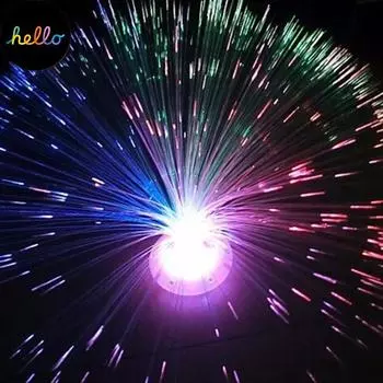 Подарок изменение цвета светодиодный волоконно-оптический ночник лампа красочная подставка для дома